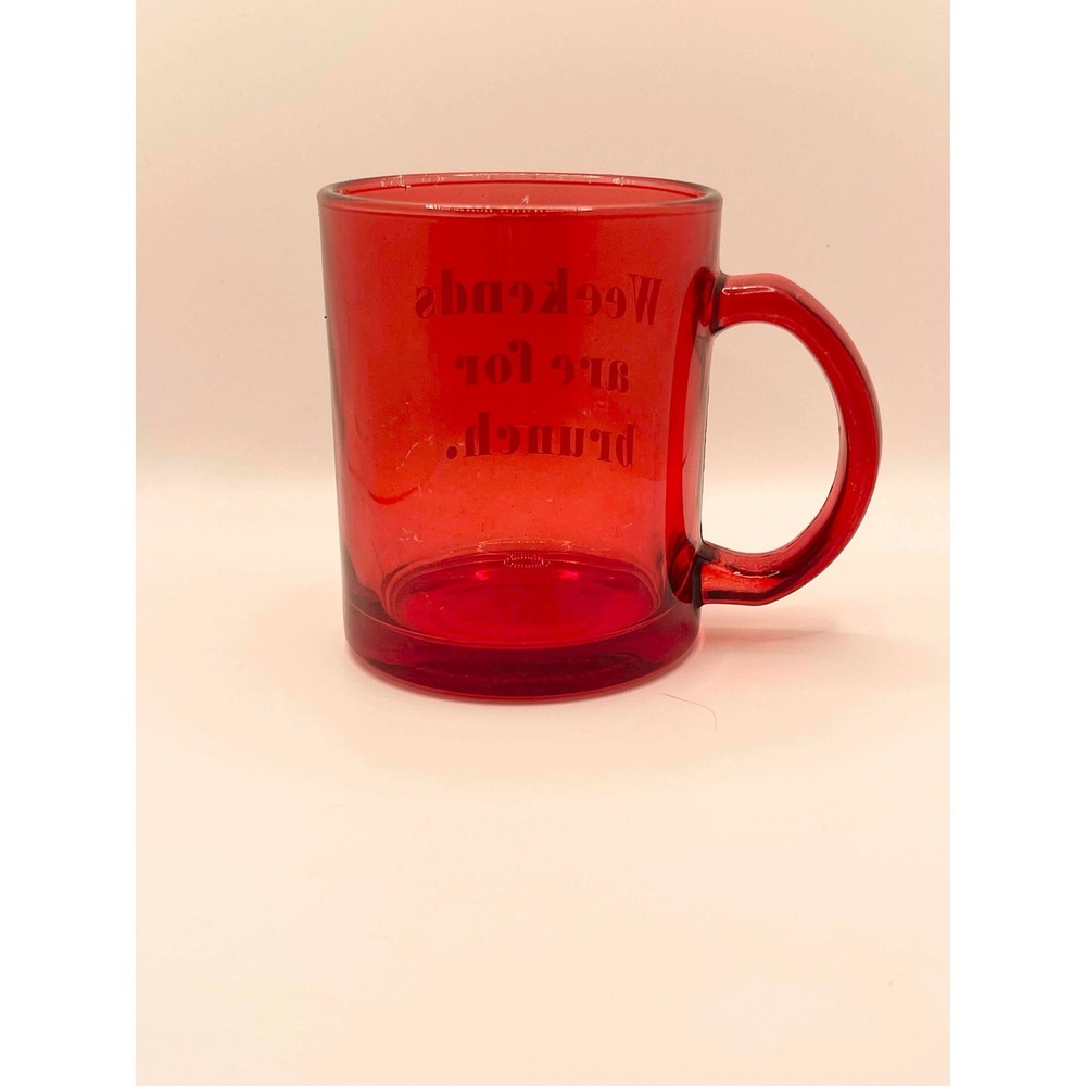 Slant Collections 10 oz Glass Mug Set Clear Modern Coffee Cups